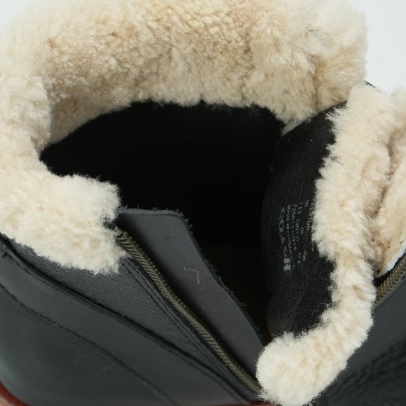 Coach Preston Black Leather Shearling Booties - Picture 11 of 13